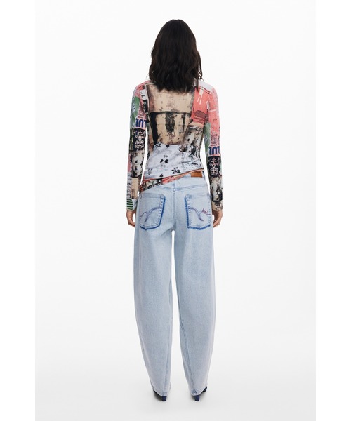 Desigual パッチワークデザインデニムパンツ 44 セール】パッチワークデザインデニムパンツ（デニムパンツ