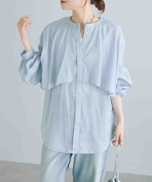 pual ce cin ブラウス シャツ ヨークデザインシアーブラウス