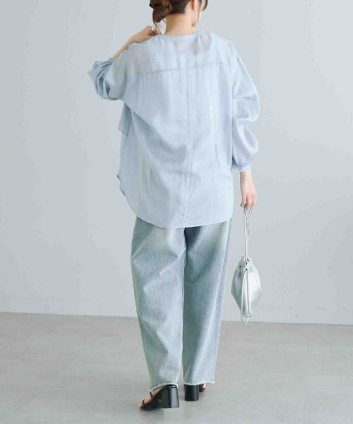 pual ce cin ブラウス シャツ ヨークデザインシアーブラウス