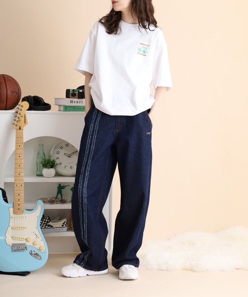 NERDY ワイドパンツ ジーンズ NYローカットデニムパンツ メンズ