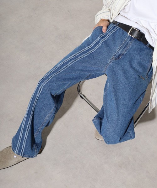 NERDY ワイドパンツ ジーンズ NYローカットデニムパンツ メンズ