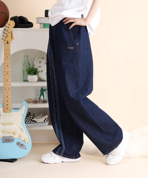 NERDY ワイドパンツ ジーンズ NYローカットデニムパンツ メンズ