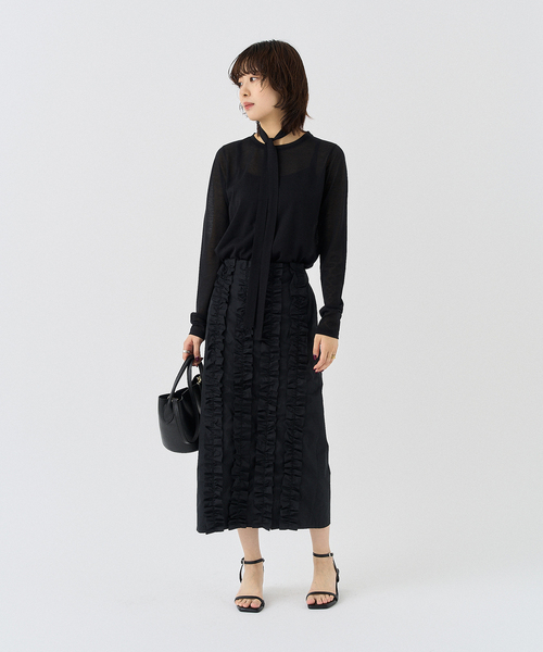 新品タグ付き　HARDY NOIR タフタウエストリブスカート HARDY NOIR スカート タフタフリルタイトスカート : ZOZOTOWN