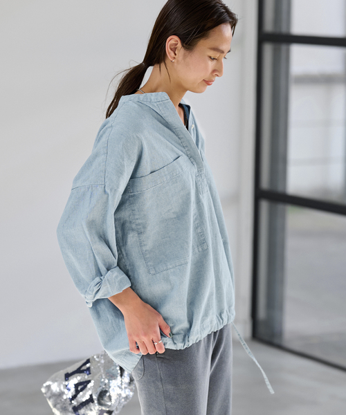 【RDMまとめ2点商品】ダンガリーシャツ&ローンブラウス myfdn5513_6.jpg