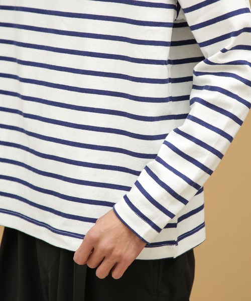 「NANO universe」 長袖Tシャツ S ホワイト メンズ