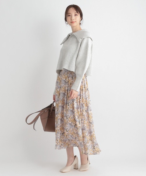 「Andemiu」 ロングスカート MEDIUM ベージュ レディース