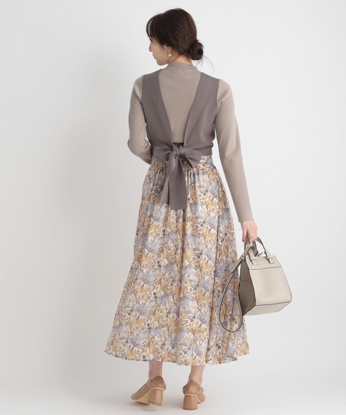 「Andemiu」 ロングスカート MEDIUM ベージュ レディース