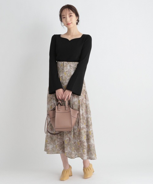 「Andemiu」 ロングスカート MEDIUM ベージュ レディース