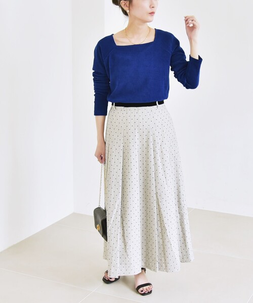 quaranciel スカート quaranciel:「洗濯機可能」フロッキー ドット