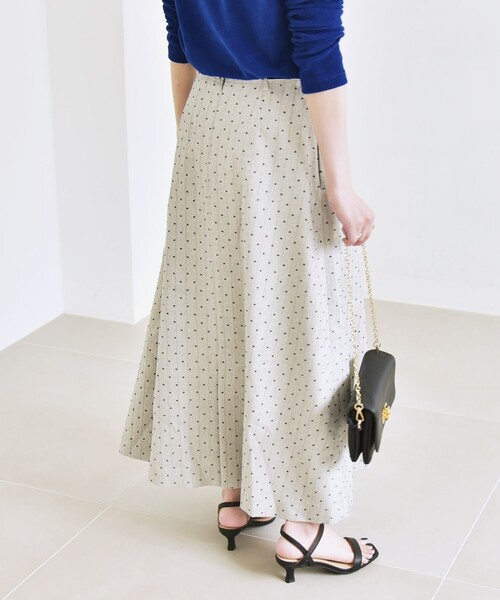 quaranciel スカート quaranciel:「洗濯機可能」フロッキー ドット