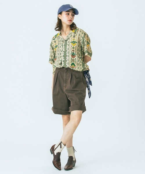 HLAADA ブラウス シャツ (HLAADA for ROSEBUD)FLOWER LINE SHORT