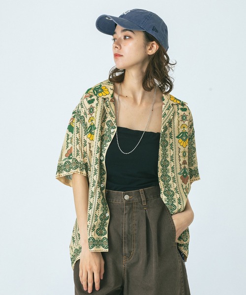 HLAADA ブラウス シャツ (HLAADA for ROSEBUD)FLOWER LINE SHORT