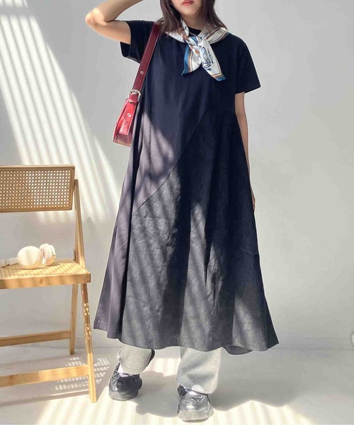 AS KNOW AS（アズノゥアズ） ワンピース 夏 半袖 ○接触冷感 切替え
