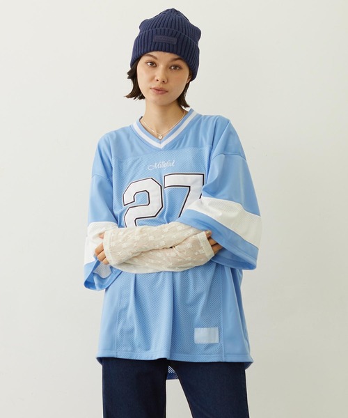 MILKFED.（ミルクフェド） tシャツ 半袖 HEAVEN27 FOOTBALL SHIRT
