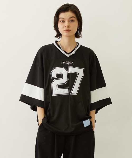 MILKFED.（ミルクフェド） tシャツ 半袖 HEAVEN27 FOOTBALL SHIRT