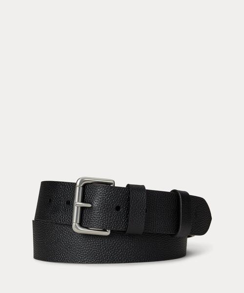 【新品未使用】定価16,500円 Ralph Lauren レザーベルト POLO RALPH LAUREN ベルト ペブルド レザー ローラーバックル