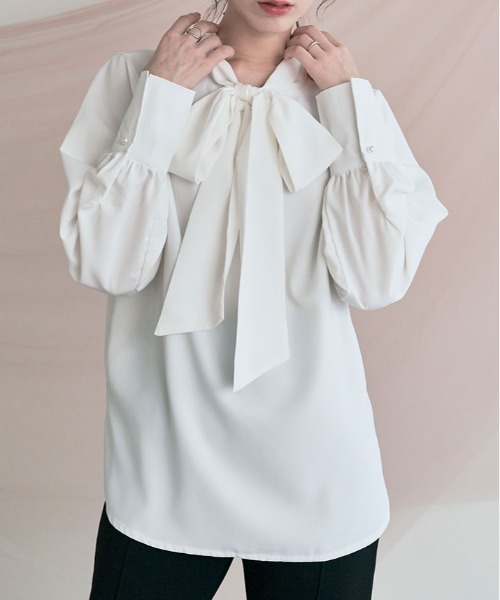 「kirakiraShop」 「maviru」長袖ブラウス X-LARGE オフホワイト レディース