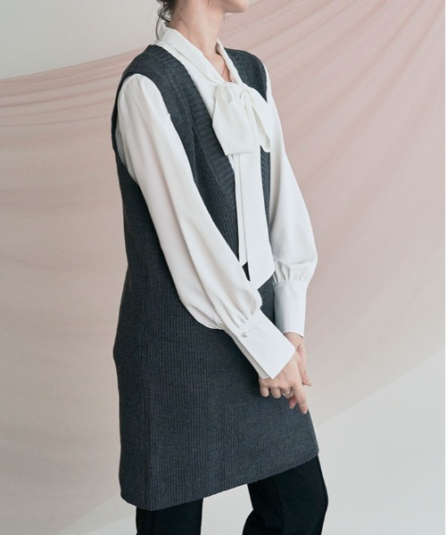 「kirakiraShop」 「maviru」長袖ブラウス X-LARGE オフホワイト レディース