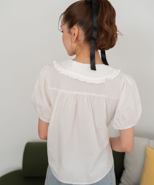 Nus@即購入大歓迎‼️ ページ Nu（Hi! ONLINE STORE） ブラウス シャツ 「Nu」フロントリボン