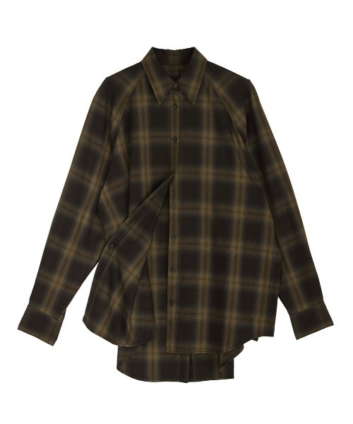 Ameri（アメリ） ブラウス シャツ OMBRE CHECK VARIATION SHIRT 