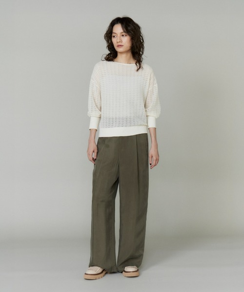 パンツ キュプラフィブリル ストレートパンツ レディース_6