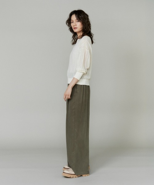 パンツ キュプラフィブリル ストレートパンツ レディース_7