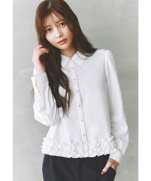 TOCCA（トッカ） ブラウス シャツ TIMELESS CLASSIC 裾フリルブラウス 