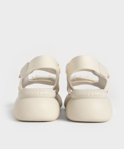 「CHARLES & KEITH」 フラットサンダル 25.5cm ブラック系その他2 レディース_画像3