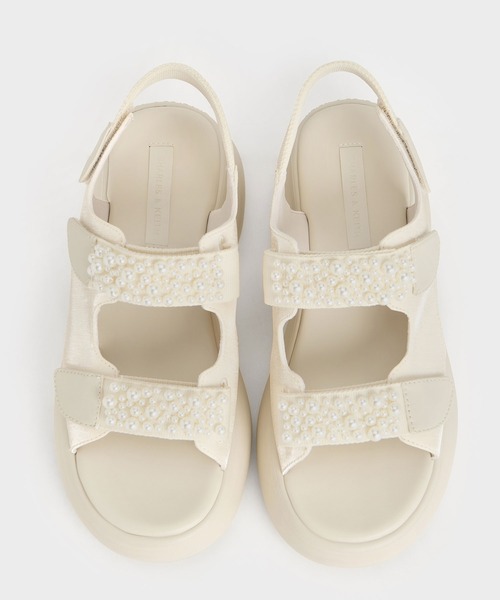 「CHARLES & KEITH」 フラットサンダル 25.5cm ブラック系その他2 レディース_画像5