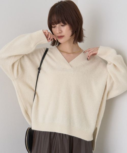 FUCニットセーター Rouge vif（ルージュ ヴィフ） ニット セーター フォックスウールV