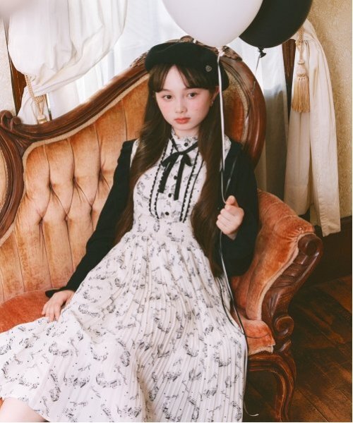 【美品】メゾピアノ　ナルミヤ　フォーマル　ドレス　カーディガン(130cm) mezzo piano Junior（メゾピアノ ジュニア） カーディガン フリル