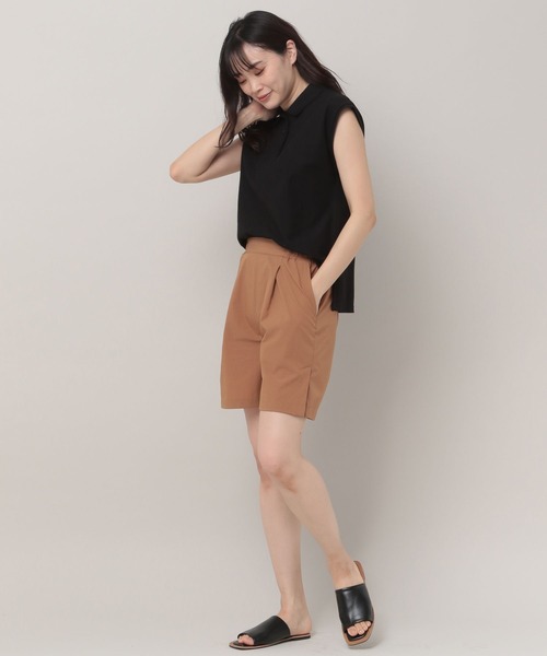 「Elura」 半袖ポロシャツ MEDIUM ネイビー レディース_画像2