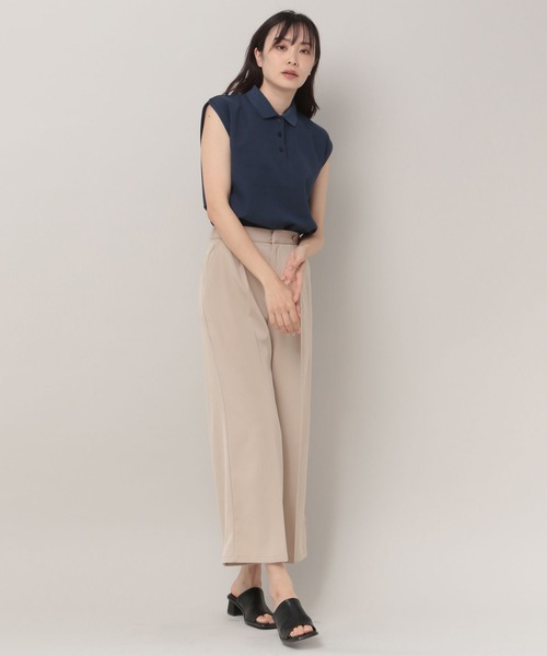 「Elura」 半袖ポロシャツ MEDIUM ネイビー レディース_画像8