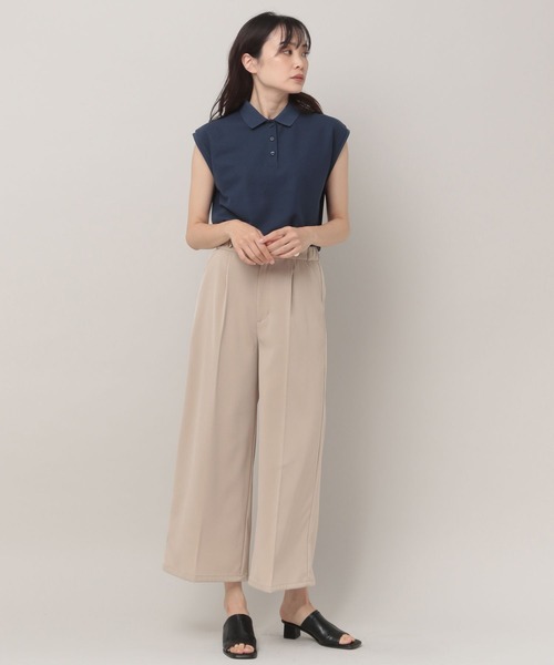 「Elura」 半袖ポロシャツ MEDIUM ネイビー レディース_画像9