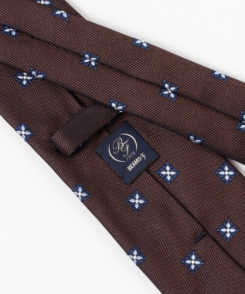 BEAMS F（ビームスF） ネクタイ シルク 小紋柄 ジャカード ネクタイ