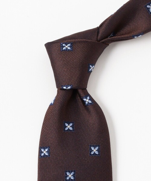 BEAMS F（ビームスF） ネクタイ シルク 小紋柄 ジャカード ネクタイ