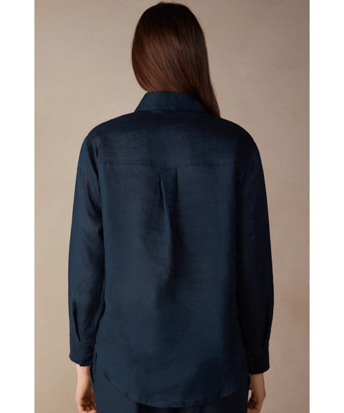 「Intimissimi」 長袖シャツ L スカイブルー レディース_画像4