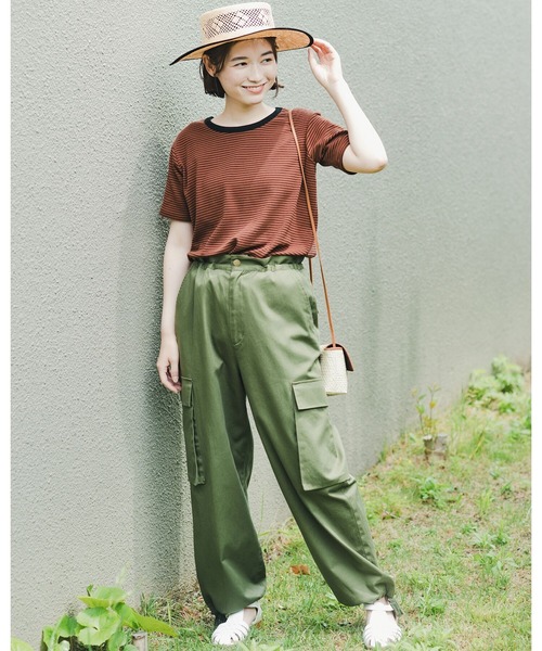 「haco!」 半袖カットソー SMALL ホワイト×ブラック レディース_画像2