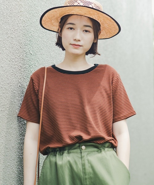 「haco!」 半袖カットソー SMALL ホワイト×ブラック レディース_画像4