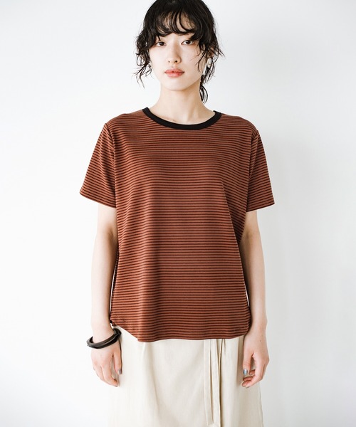 「haco!」 半袖カットソー SMALL ホワイト×ブラック レディース_画像5