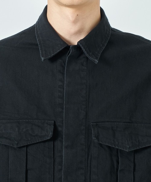 ミリタリージャケット モッズコート 「markaware/marka」別注 DENIM MILITARY JACKETの画像