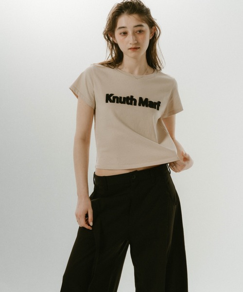 Knuth Marf クヌースマーフ　ロゴTシャツ　半袖 Knuth Marf（クヌースマーフ） 半袖Tシャツ FREE チャコール