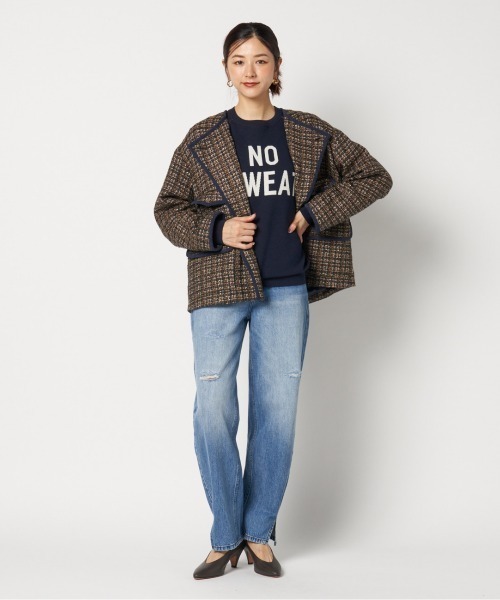 レオナール LEONARD FASHION シルク 総柄 中綿 ジャケット 11R