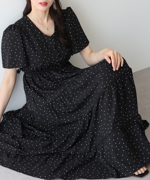 「BLUEEAST」 半袖ワンピース MEDIUM ブルーグレー レディース_画像4