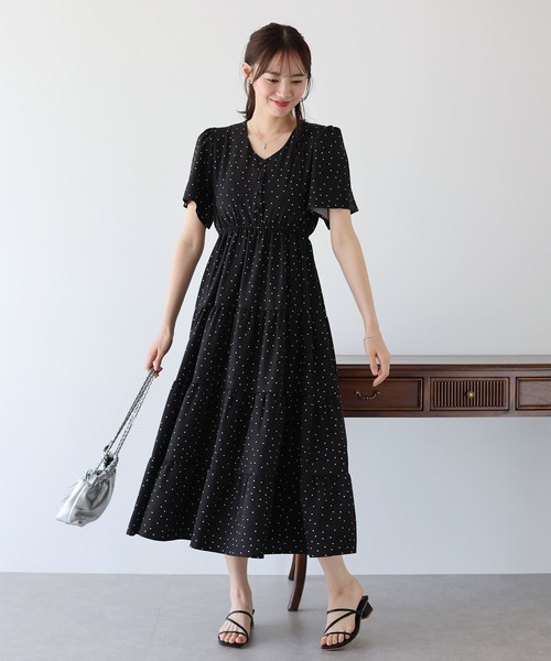 「BLUEEAST」 半袖ワンピース MEDIUM ブルーグレー レディース_画像5