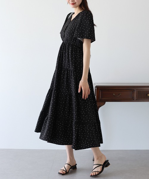 「BLUEEAST」 半袖ワンピース MEDIUM ブルーグレー レディース_画像6