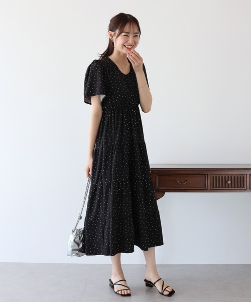 「BLUEEAST」 半袖ワンピース MEDIUM ブルーグレー レディース_画像7