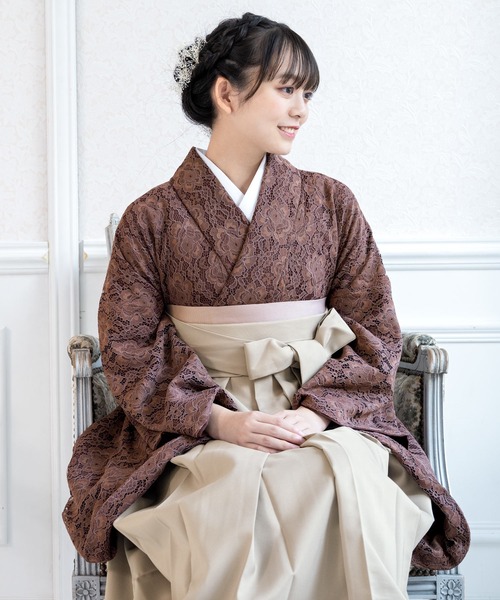 SOUBIEN（創美苑） 着物 卒業式 ハイジュニア向けの袴4点セット