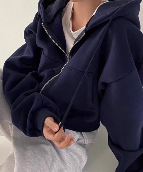 新品パーカー　XＬ　レディース パーカー グリッターラインダブルZIPビッグパーカー レディース メンズ