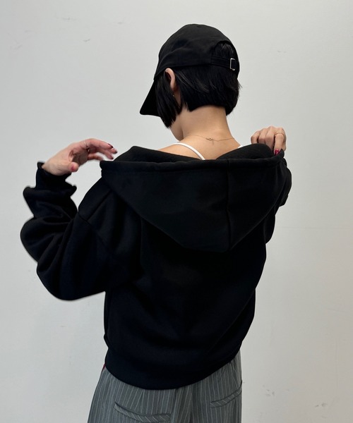 SEN TOKYO パーカー ボリュームクロップドジップアップパーカー